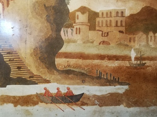 Objet de décoration  - Panneau en Scagliola italienne 18e siècle
