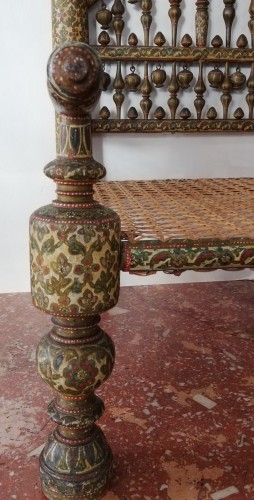 Fauteuil indien, Cachemire 19e siècle - Galerie PLA