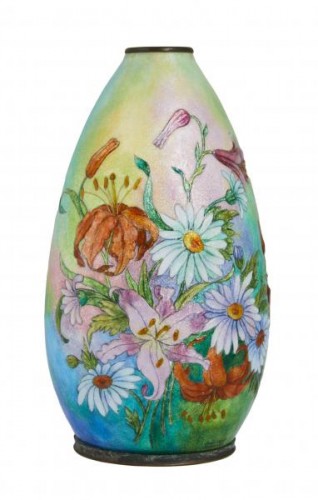 Vase émaillé de Camille Fauré (1874-1956) - Objet de décoration Style 