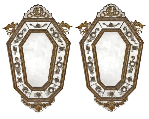 Paire de miroirs, Italie 19e siècle