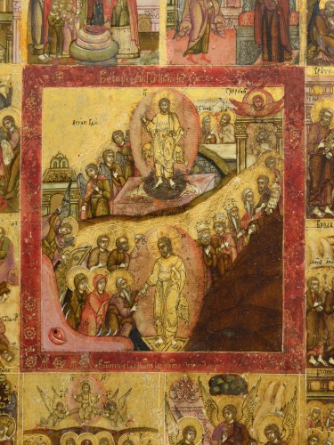 Art sacré, objets religieux  - Résurrection du Christ, avec les fêtes de l'Église orthodoxe