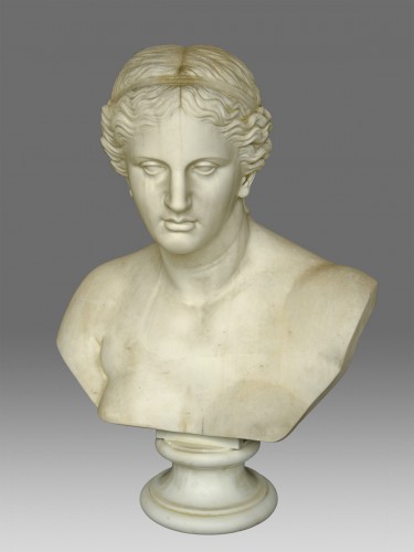 Buste en marbre Venus de Milo - Carl Voss Rome 1873 - Sculpture Style Napoléon III