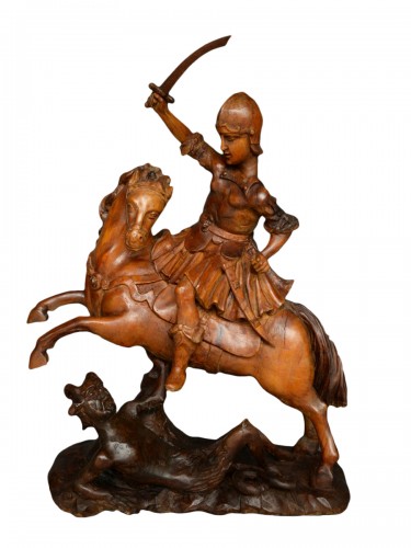 Saint Michel sur un cheval, Italie fin du XVIIIe siècle