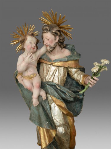 Sculpture Saint Joseph avec l'enfant - Sculpture Style 