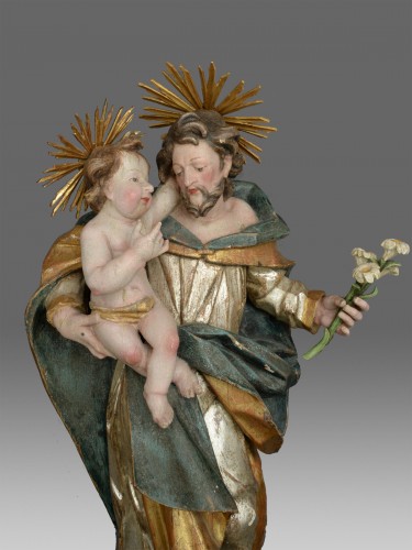Sculpture Sculpture en Bois - Sculpture Saint Joseph avec l'enfant