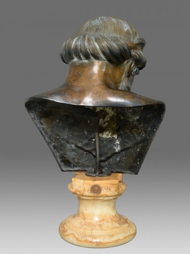Buste en bronze de Dionysos / Platon vers 1880 - Sculpture Style Napoléon III