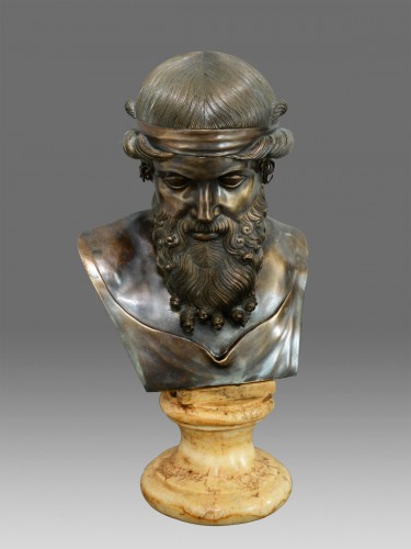 XIXe siècle - Buste en bronze de Dionysos / Platon vers 1880