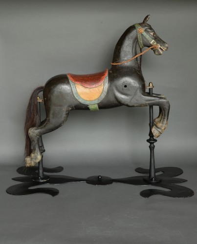 Cheval de carrousel, Allemagne du sud seconde moitié du 19e siècle - Objets de Curiosité Style Napoléon III