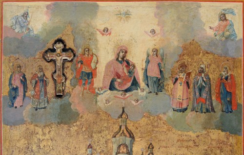 Icône avec les vénérables saints du monastère de Kiev-Petchersk - Galerie Puch