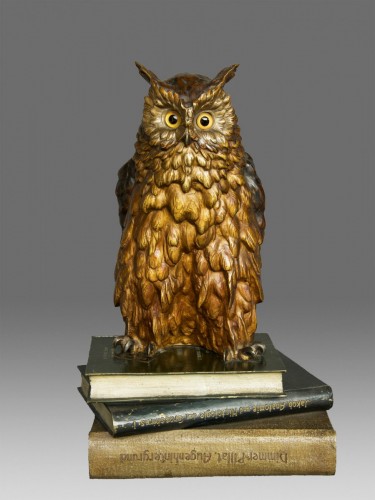 Bronze de Vienne Hibou "Franz Bergmann 1928" - Art Déco