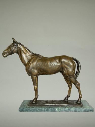 Sculpture Sculpture en Bronze - Grand Cheval en bronze - Davide Calandra (1858-1915)