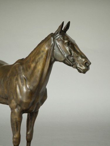 Grand Cheval en bronze - Davide Calandra (1858-1915) - Art Déco