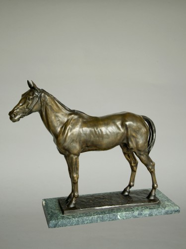 Art Déco - Grand Cheval en bronze - Davide Calandra (1858-1915)