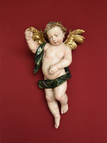 Sculpture Sculpture en Bois - Sculpture anges baroques vers 1740-60
