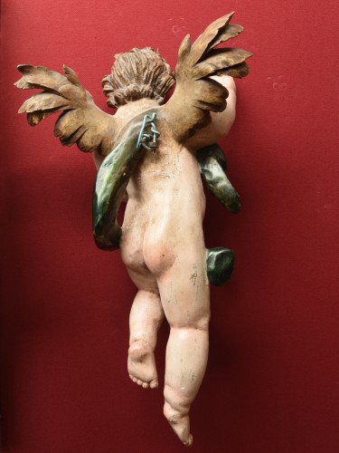 XVIIIe siècle - Sculpture anges baroques vers 1740-60