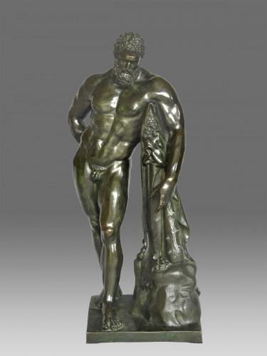 Sculpture Sculpture en Bronze - Hercule Farnese Italie vers 1860