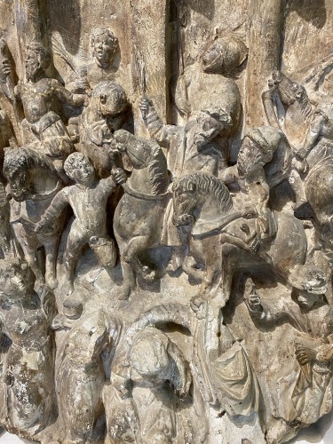 Relief en pierre époque Renaissance - Sculpture Style Renaissance