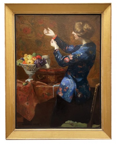 La femme en bleue - Georges Van ZEVENBERGHEN (1877-1968)