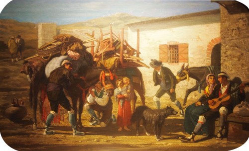 Paysans à la campagne - Eugène GLUCK (1820-1898)