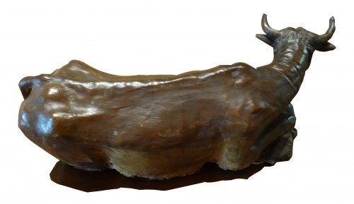 Sculpture Sculpture en Terre cuite - Vache en terre cuite, Italie XVIIIe siècle