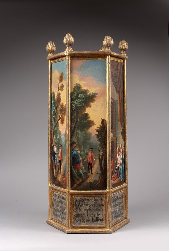 Ex-voto en tôle peinte du XVIIIe siècle - Art sacré, objets religieux Style 