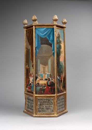Art sacré, objets religieux  - Ex-voto en tôle peinte du XVIIIe siècle
