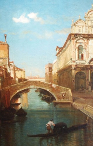 Canal à Venise - Giusseppe ROSSI (1820-1899) - Tableaux et dessins Style 