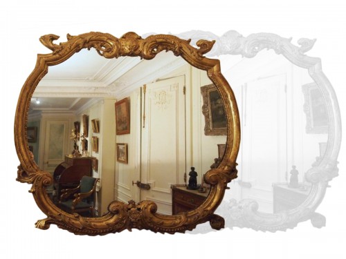 Paire de grands miroirs fin 18e siècle