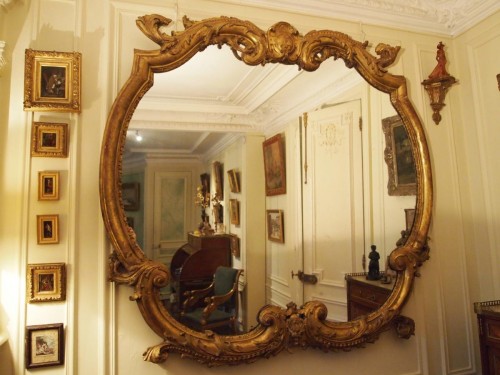 Paire de grands miroirs fin 18e siècle - Miroirs, Trumeaux Style 