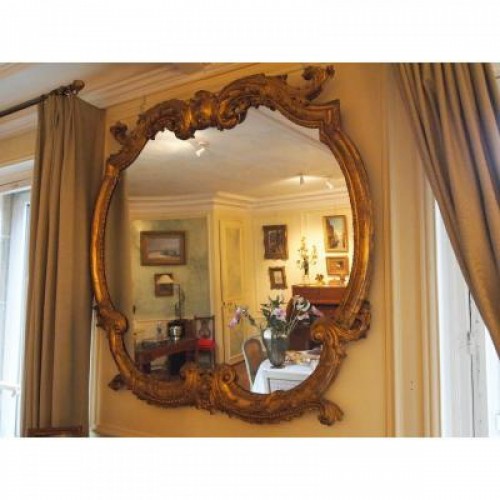 Paire de grands miroirs fin 18e siècle - 