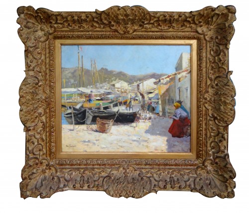 Port de Martigues - Louis Abel TRUCHET (1857-1918) - Tableaux et dessins Style 
