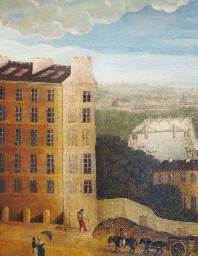 XVIIIe siècle - Vue de Paris, époque Directoire