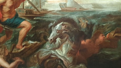 Quos Ego Neptune calmant les flots, époque 17e, copie d'atelier d 'après Rubens - Galerie Saint Martin