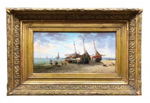 Bords de mer - Pierre-Julien GILBERT (1783-1860) - Tableaux et dessins Style 