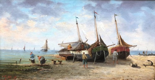 XIXe siècle - Bords de mer - Pierre-Julien GILBERT (1783-1860)