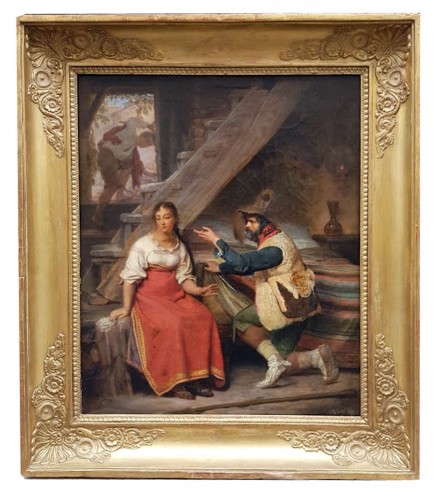La visite - Sébastien Dulac (1802-1851) - Tableaux et dessins Style 