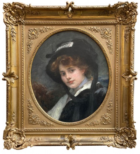 Jeune femme au chapeau - Antonin Mercier (1845-1916)