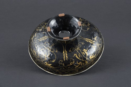 Objet de décoration Cassolettes, coupe et vase - Coupe ronde en émail peint - Le Festin de Didon et Énée Limoges 1540-1560
