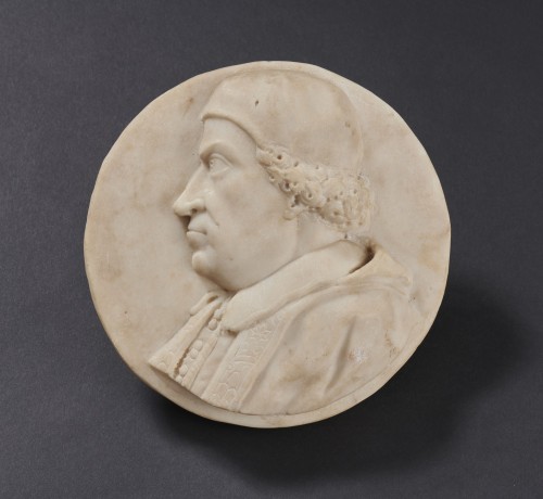 Sculpture Sculpture en Marbre - Portrait du pape Clement XI  en marbre, Rome entre 1700 et 1721