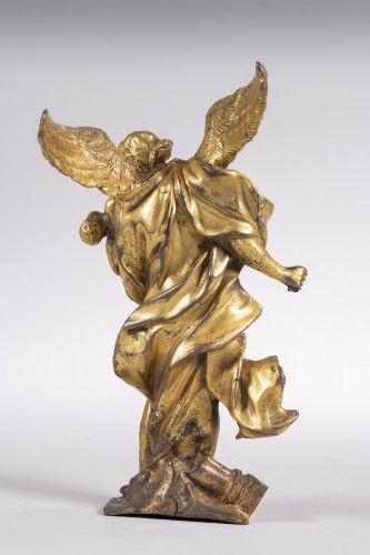 Sculpture Sculpture en Bronze - Cronos en bronze doré baroque rome XVIIe