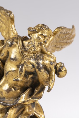 Cronos en bronze doré baroque rome XVIIe - Galerie Sismann