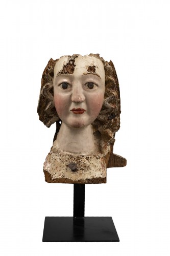 Tête féminine Gothique - Rhin, seconde moitié du XIIIe siècle