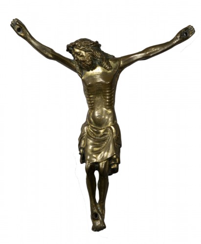 Christ gothique en bronze doré
