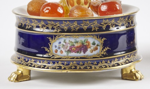 Paire de présentoirs de table en porcelaine de Paris vers 1830 - Céramiques, Porcelaines Style 