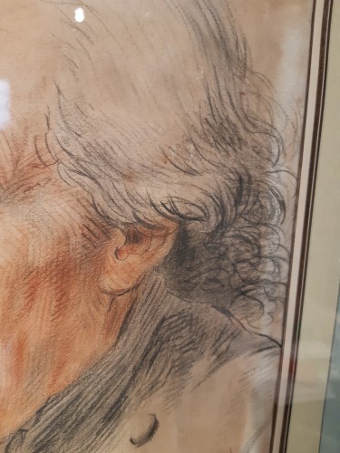 Dessin " tête de vieillard" signé E M Blondel 1789 - Sylvain Rochas