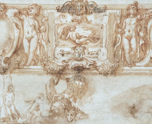 Federico ZUCCARO (Sant’Angelo in Vado, 1542/43 – Ancône, 1609) Projet de décor
