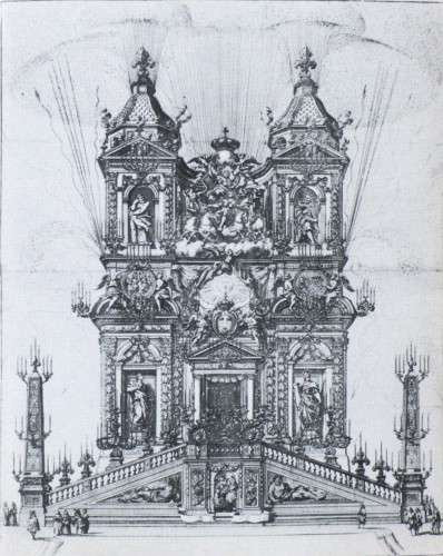 Simone Felice DELINO (1655-1697) - Projet pour la Trinité des Monts. dessin - Tableaux et dessins Style Louis XIV