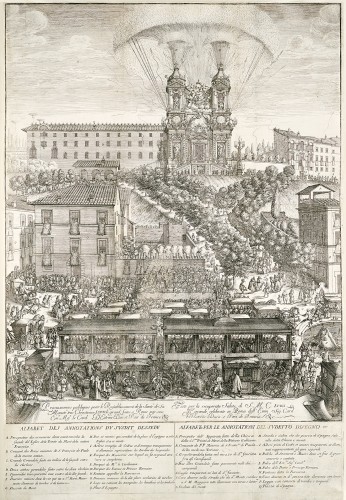 Tableaux et dessins Dessin, Aquarelle & Pastel - Simone Felice DELINO (1655-1697) - Projet pour la Trinité des Monts. dessin