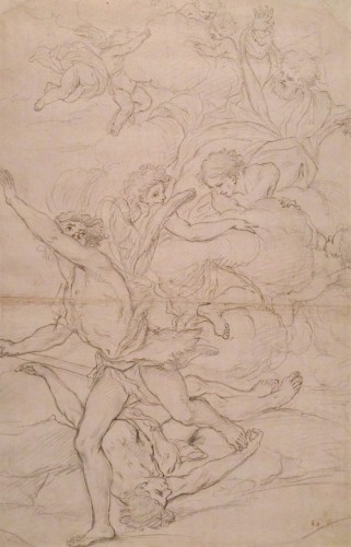 Benedetto Luti (Florence, 1666 - Rome, 1724) - La malédiction de Caïn 1692. dessin