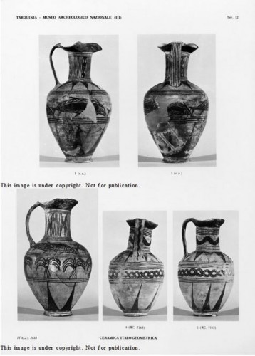 Art Etrusque Géométrique, VIIe s. avant  J.-C. Palm Painter (Peintre du Palmier) - 